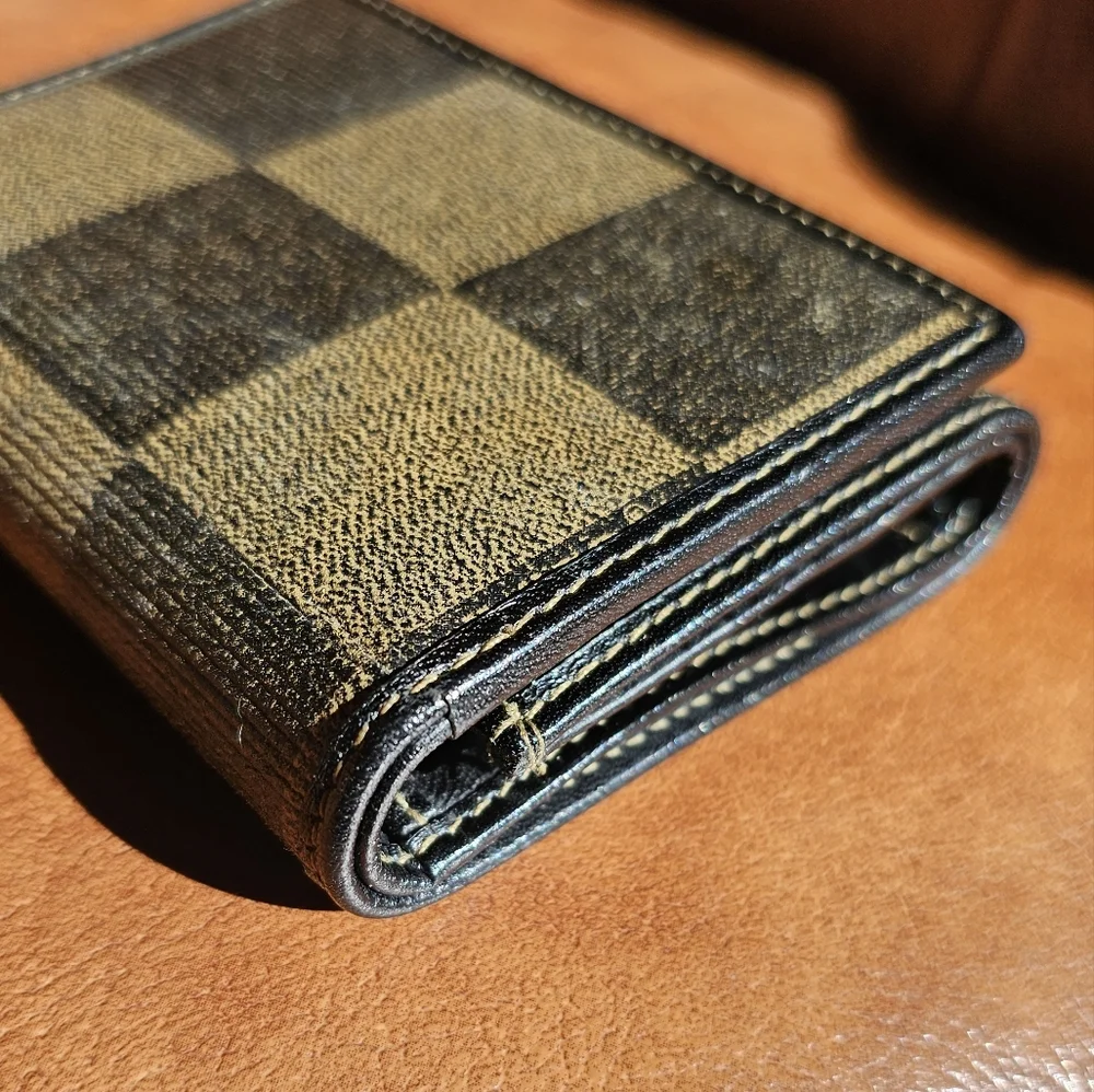 Fendi Tri-Fold Pequin Small Wallet